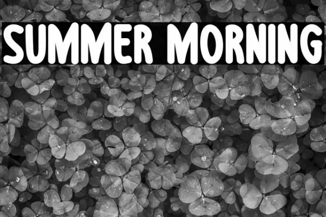 Summer Morning फ़ॉन्ट examples