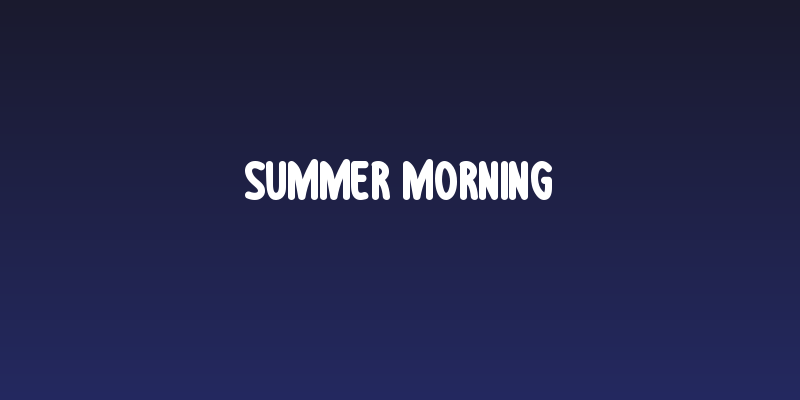 Summer Morning Social Header