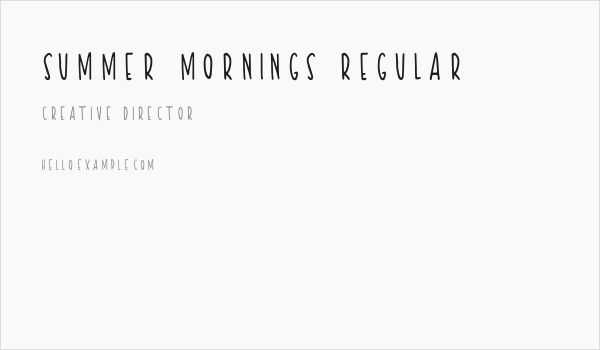 Summer Mornings Regular Business Card