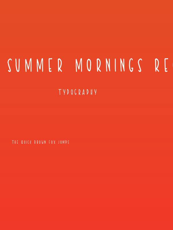 Summer Mornings Regular Poster