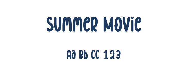 Summer Movie Font Preview