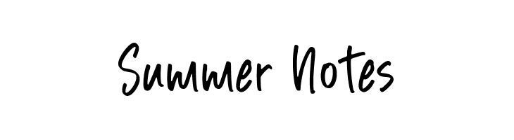 Summer Notes  नि: शुल्क फ़ॉन्ट्स डाउनलोड