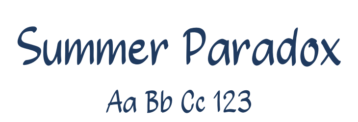 Summer Paradox Font Preview