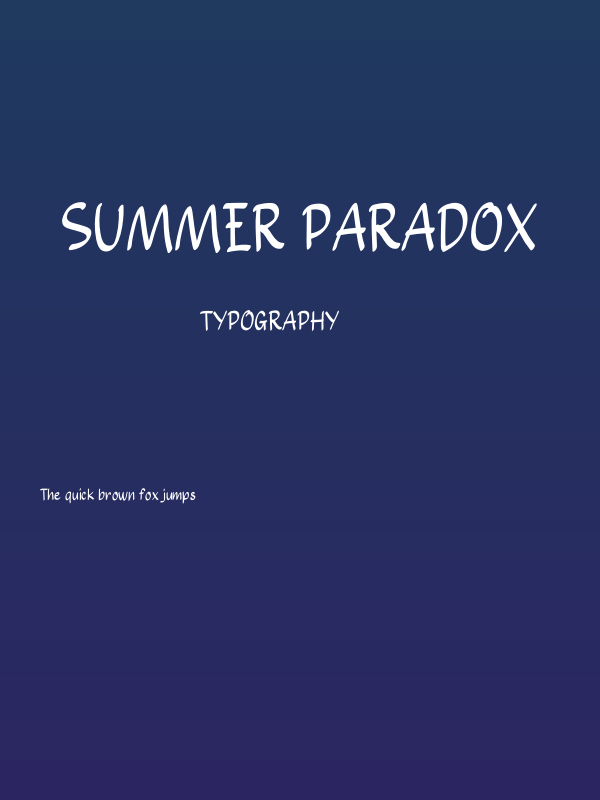 Summer Paradox Poster