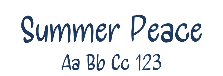 Summer Peace Font Preview