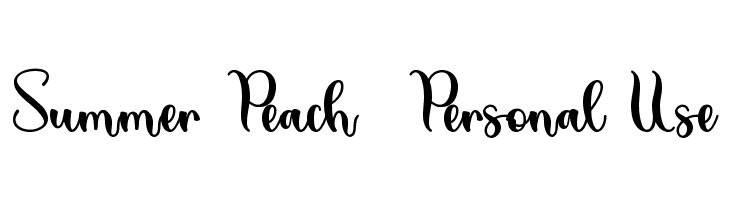 Summer Peach - Personal Use  免费字体下载