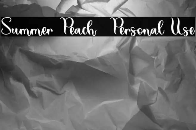 Summer Peach - Personal Use Font examples