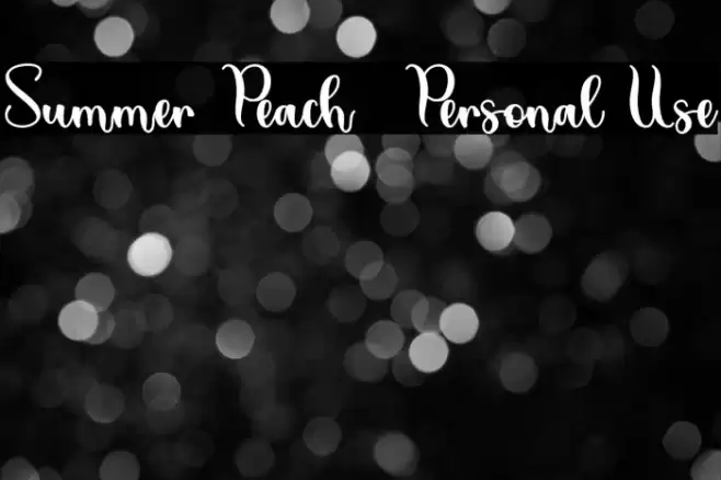 Summer Peach - Personal Use Font examples