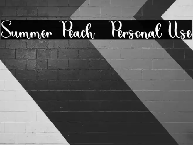 Summer Peach - Personal Use Font examples