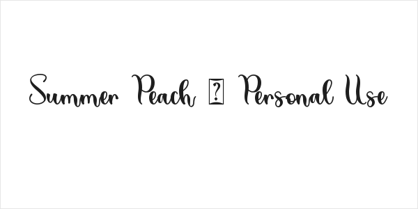 Summer Peach - Personal Use Logo