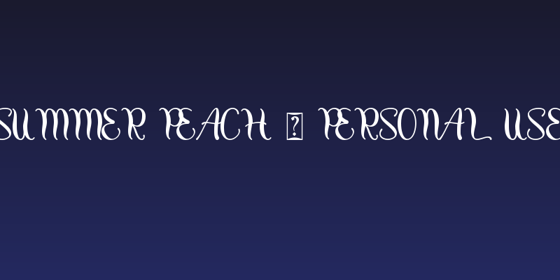 Summer Peach - Personal Use Social Header