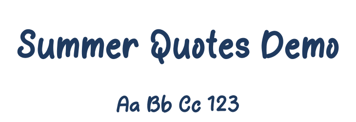 Summer Quotes Demo Font Preview