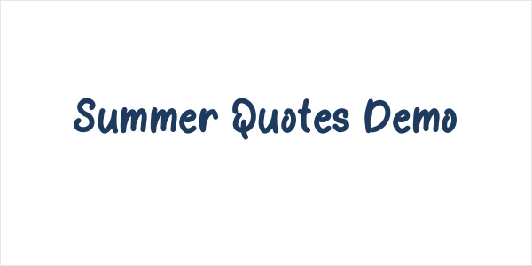 Summer Quotes Demo Logo