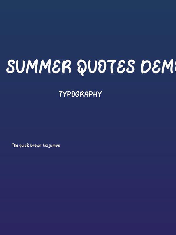Summer Quotes Demo Poster