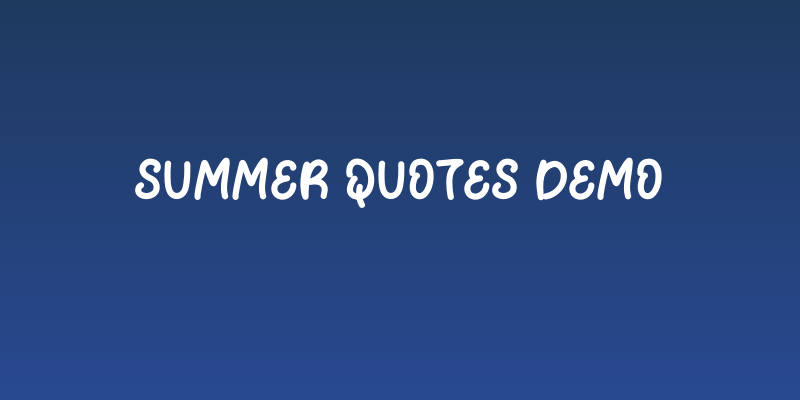 Summer Quotes Demo Social Header