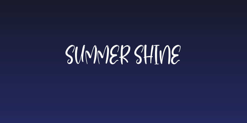 Summer Shine Social Header