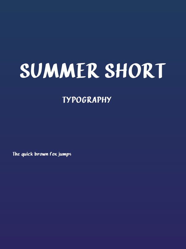 Summer Short Poster