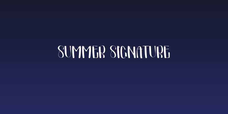 Summer Signature Social Header