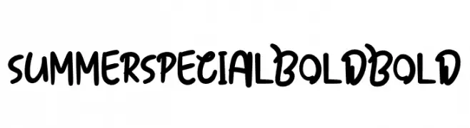 Summer Special Bold Bold  Frei Schriftart Herunterladen