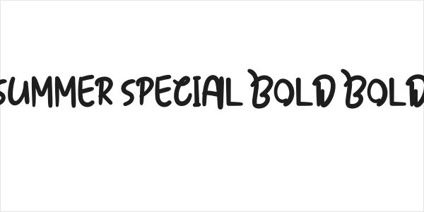 Summer Special Bold Bold Logo