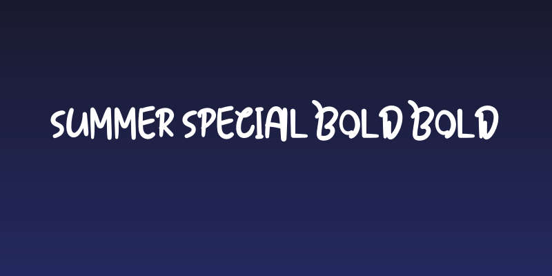 Summer Special Bold Bold Social Header