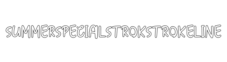 Summer Special Strok Stroke Line  baixar fontes gratis