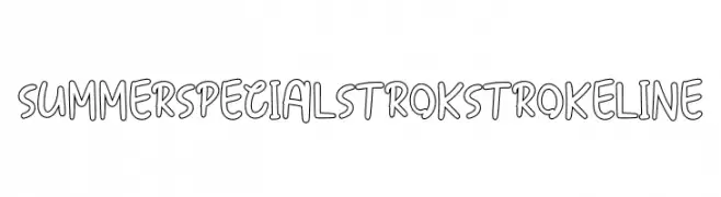 Summer Special Strok Stroke Line  नि: शुल्क फ़ॉन्ट्स डाउनलोड