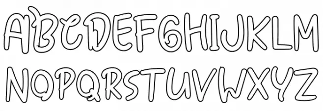 Summer Special Strok Stroke Line Schriftart Groß