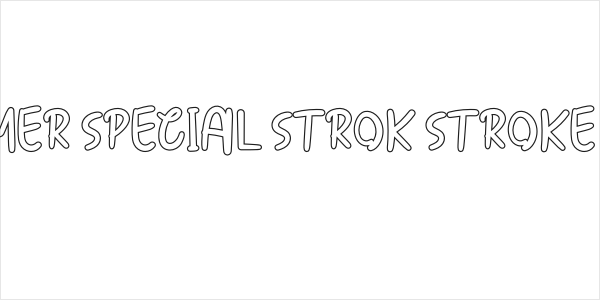 Summer Special Strok Stroke Line Logo