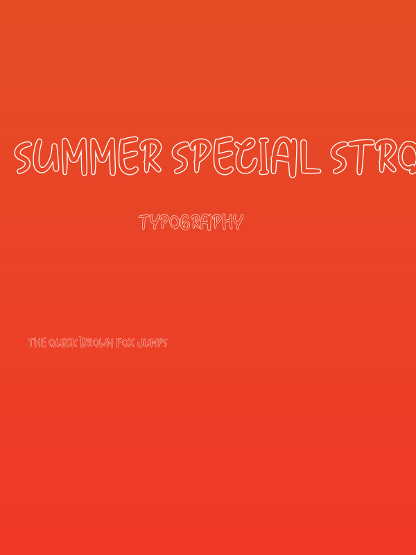 Summer Special Strok Stroke Line Poster