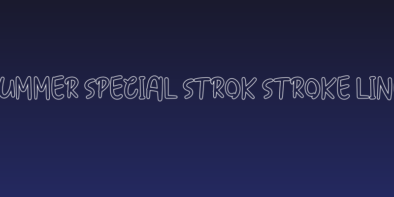 Summer Special Strok Stroke Line Social Header