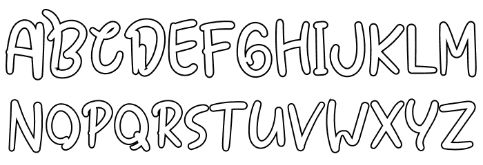 Summer Special Strok Stroke Line Font LOWERCASE