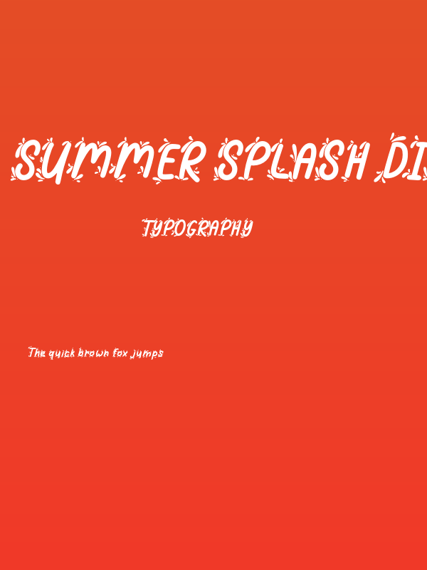 Summer Splash Display Poster