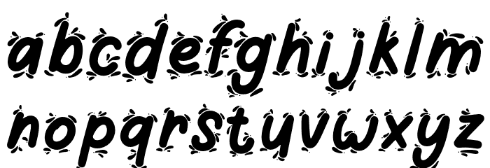 Summer Splash Display Font LOWERCASE