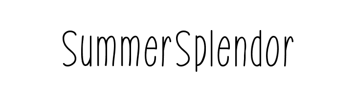 Summer Splendor  Frei Schriftart Herunterladen