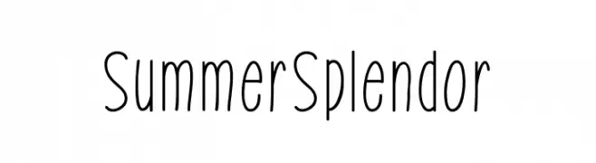 Summer Splendor  les polices de caractères gratuit tlcharger