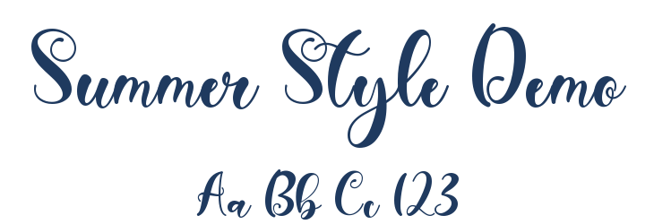 Summer Style Demo Font Preview