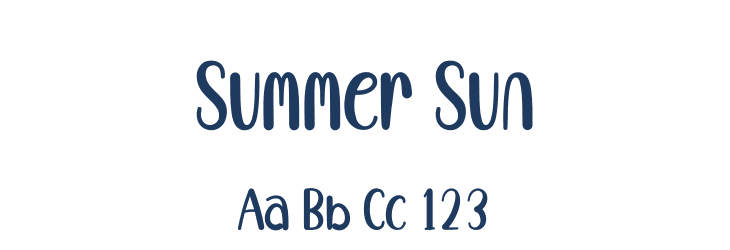 Summer Sun Font Preview