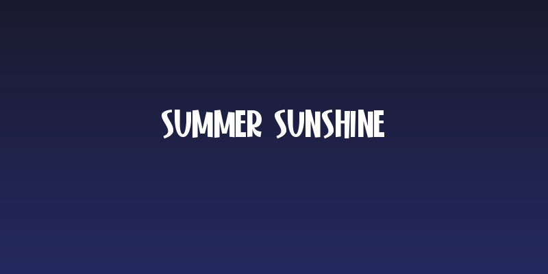 Summer Sunshine Social Header