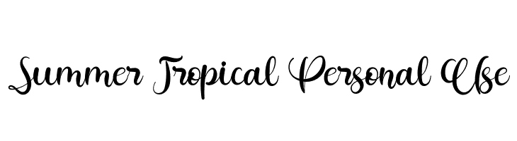 Summer Tropical Personal Use  フリーフォントのダウンロード