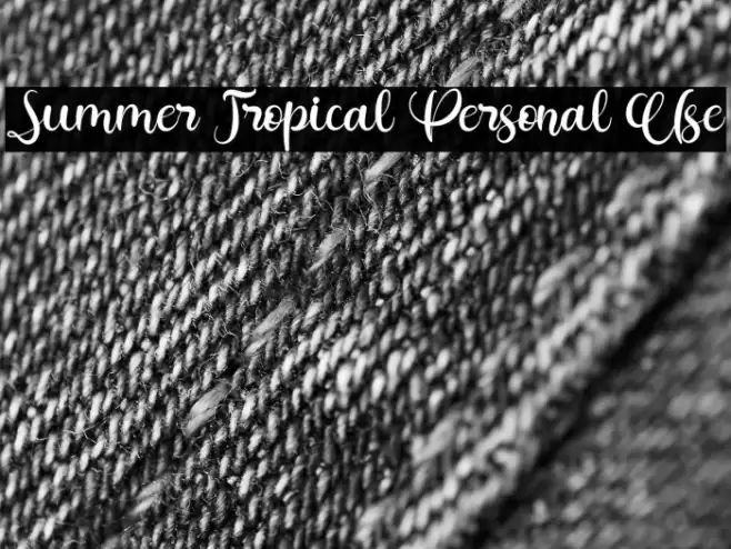 Summer Tropical Personal Use Font examples