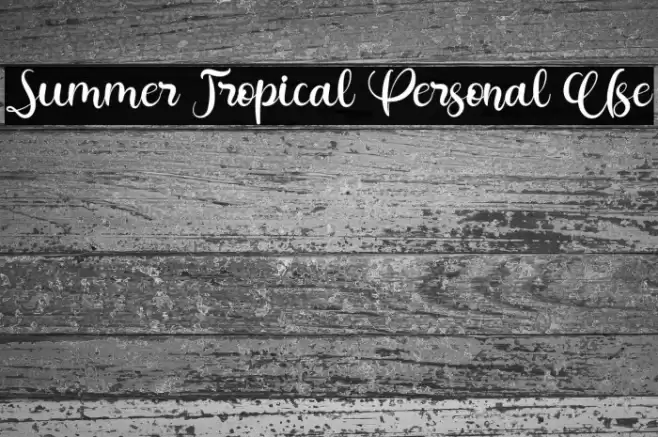 Summer Tropical Personal Use Font examples
