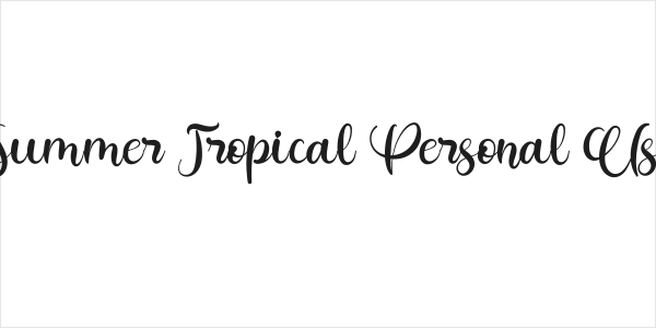 Summer Tropical Personal Use Logo