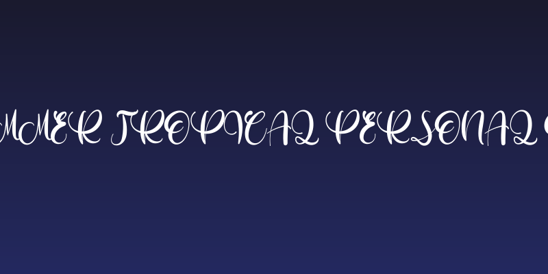 Summer Tropical Personal Use Social Header