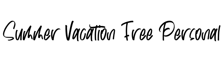 Summer Vacation Free Personal  Frei Schriftart Herunterladen