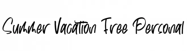 Summer Vacation Free Personal  Frei Schriftart Herunterladen