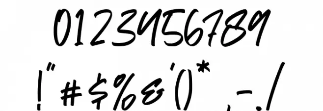 Summer Vacation Free Personal Font OTHER CHARS