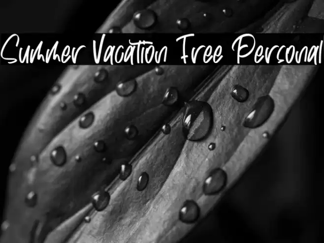 Summer Vacation Free Personal Font examples