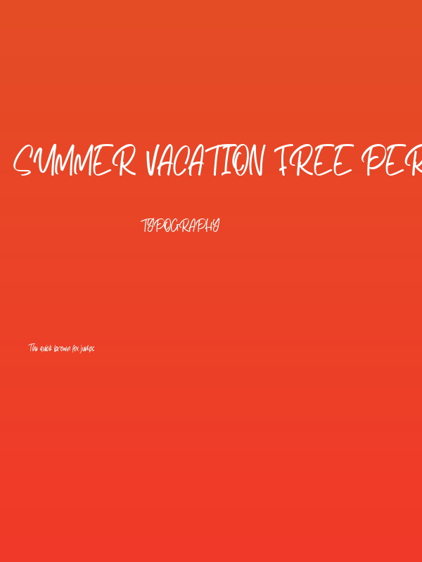 Summer Vacation Free Personal Poster