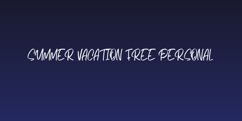 Summer Vacation Free Personal Social Header